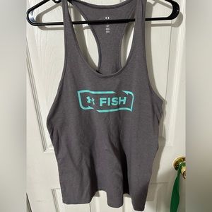 Women’s under armour grey tank top size:Lg